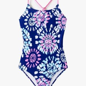 Kids Swim Blue Floral Swimsuit